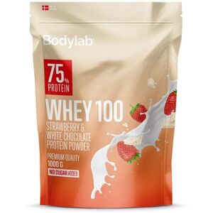 BodyLab Whey 100 Proteinpulver Jordbær Hvid Chokolade (1kg)