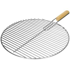 ECD-Germany Rustfrit stål grill rist grill rist med aftagelige håndtag Ø 44,5 cm