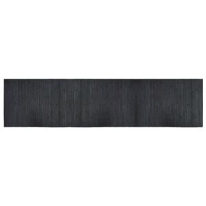 vidaXL gulvtæppe 70x300 cm rektangulær bambus grå