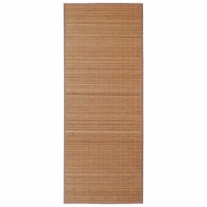 vidaXL gulvtæppe 80x300 cm rektangulært bambus brun
