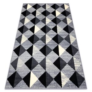 Dywany Luszczów Tæppe BCF BASE 3987 Trigone, trekanter, firkanter,  geometrisk grå / elfenben, 185x270 cm