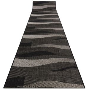 Dywany Luszczów Fortovet SISAL FLOORLUX design 20212 sort / sølv 70 cm, 70x200 cm