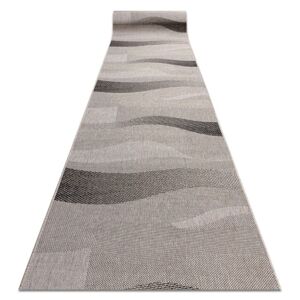 Dywany Luszczów Fortovet SISAL FLOORLUX design 20212 sølv / sort 70 cm, 70x200 cm