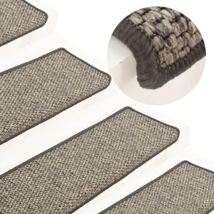 Medina Trapper Mats Adhesive Sisal 15 stk 65x25 cm grå beige