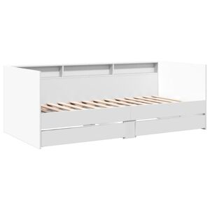 vidaXL daybed med skuffer 90x190 cm konstrueret træ hvid