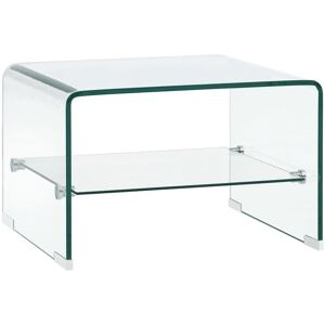 vidaXL sofabord 50 x 45 x 33 cm hærdet glas transparent