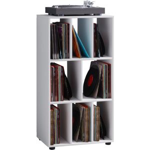 ebuy24 Schaltino reol, retro til LP plader 8 rum, hvid.