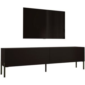 3XE LIVING TV -skab i sort Matt med ben i sort, A: B: 170 cm, H: 52 cm, T: 32 cm