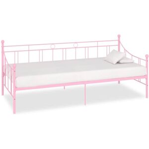 vidaXL stel til daybed 90x200 cm metal pink