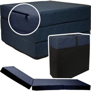 Viking Gæstesengsmadras Navy Blue - sammenfoldelig madras - 195x65x10 cm - campingmadras