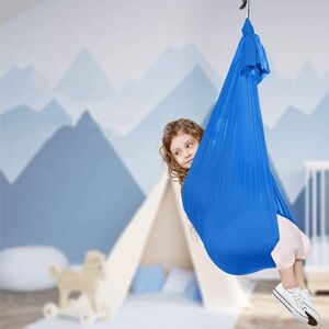 Shoppo Marte Kids Elastic Hammock Indoor Outdoor Swing, Size: 1x2.8m (Dark Blue)