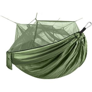 My Store Encryption Mosquito Net Hammock Outdoor Camping Anti-Mosquito Net Gauze Hammock, Size: 260x140cm(Army Green)