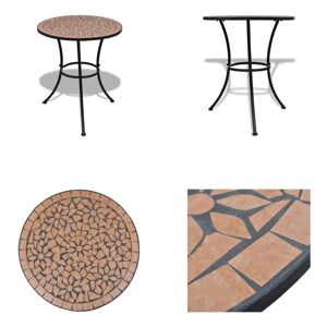 vidaXL bistrobord 60 cm mosaik terracotta - Havebord - Haveborde - Udendørsbord - Udendørsborde