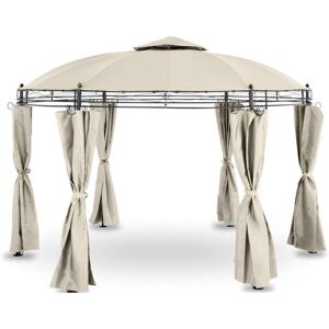 Uniprodo Rund pavillon - 3,5 m - 180 g/m² - flødefarvet