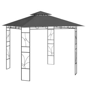 vidaXL pavillon 3x3x2,7 m 160 g/m² antracitgrå