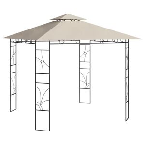 vidaXL pavillon 3x3x2,7 m 160 g/m² cremefarvet