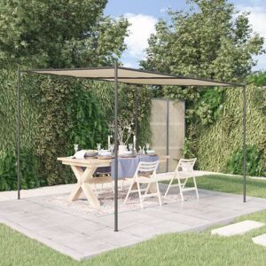 vidaXL pavillon 3x3 m 180 g/m² stof og stål beige