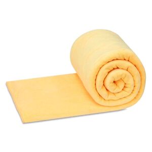 Amazinggirl Nuttet tæppe fluffy lavet af mikrofiber 200 x 150 cm - tæppe varmt sofa tæppe fleece tæppe tæppe levende tæppe eller sofa tæppe gul