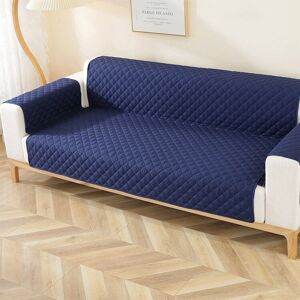 shopnbutik Double-sided Waterproof Pet Cushion Diamond Pattern Sofa Cover, Size:190x196cm(Navy Blue)