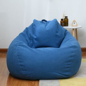 shopnbutik Lazy Sofa Bean Bag Chair Fabric Cover, Size: 90x110cm(Royal Blue)