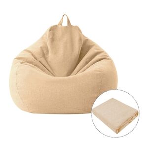 shopnbutik Lazy Sofa Bean Bag Chair Fabric Cover, Size:100 x 120cm(Khaki)