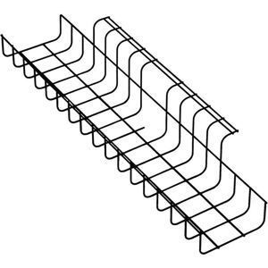 Offeco - Kabelbakke - Kabelbakke skrivebord - Kabelarrangør - Kabelbakke 490mm - Kabelbakke sort