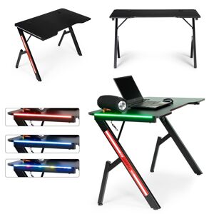 Viking Gaming skrivebord - med LED - sort - 120x60x75cm