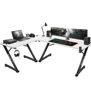 Skrivebord Gaming Huzaro HZ-Hero 7.0 Hvid Sort Kulfiber 154 x 72,5 x 117 cm