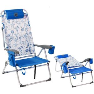 BigBuy Garden Beach Chair Blue 108 x 47 x 30 cm