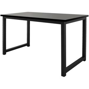 ECD-Germany ML-Design skrivebord med et moderne design, 120x60x75 cm, Sort, metalramme/MDF bordplade computer skrivebord kontor desk desk PC bord Office-bord