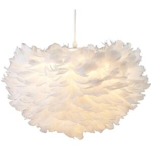 Highlands Modern and trendy ceiling lamp made of white feathers