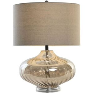 Bordlampe DKD Home Decor Beige Gennemsigtig Champagne Metal Krystal 60 W 220 V 43 x 43 x 57 cm