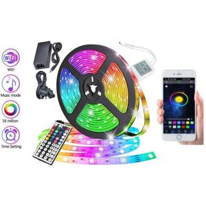 LEDSweden Fleksibel 10m RGB LED strip / Lyssløjfe / LED-Strip Bluetooth APP