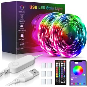 INF LED strip lys med RGB farveskift, Bluetooth app kontrol til TV, rum IP65