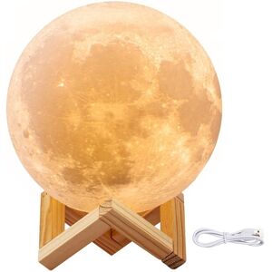 TFO Månlampa 3d Moon light 8cm uppladdningsbar Nattlampa