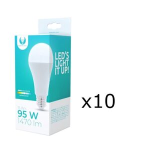 Forever Light LED-Lampa E27, A65, 15W, 230V, 6000K 10-pack, Kallvit