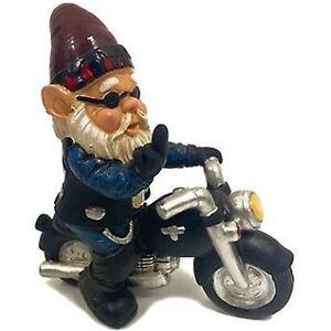 Novoka Biker Gnome Havefigur