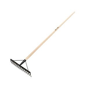 BEST GARDEN RAKE 14 Z. FORSTERKET LIGE TRÆHÅNDTAG L-150 X3 (1/5) BEDSTE HAVE