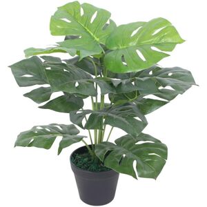 vidaXL kunstig monstera-plante med potte 45 cm grøn