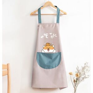 Shoppo Marte Home Kitchen Waterproof And Oil-Proof Apron Cute Cooking Work Apron, Colour: Foodie Light Pink (Ordinary)