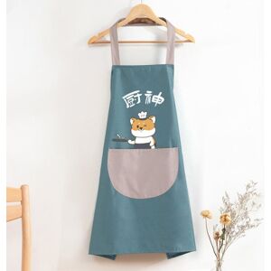 Shoppo Marte Home Kitchen Waterproof And Oil-Proof Apron Cute Cooking Work Apron, Colour: Chef Water Blue (Ordinary)