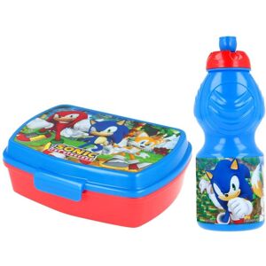 2-Pack Sonic The Hedgehog Knuckles Og Tails Madkasse & Pop-up Vandflaske