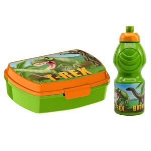 GL 2-Pack Dinosaur T-Rex Madkasse & Pop-up Vandflaske