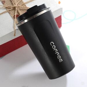 shopnbutik Double Stainless steel 304 Coffee Mug Car Thermos Mug Travel Thermo Cup 510ml(Black)