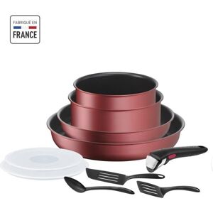 Tefal L3989502 Ingenio Daily Chef Rouge Surprise Set 10 stycken, non -stick, alla lampor inklusive induktion