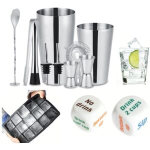 Otego 13-delar Partykit, cocktailset, barset, festkit - Rostfritt stål