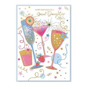 Simon Elvin Isabel Garden Daughter Glass Greetings Card (Pack of 6)