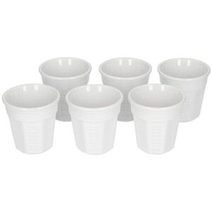 Sæt med 6 espressokopper BIALETTI BICCHIERINI Porcelæn 6x 60 ml Hvid