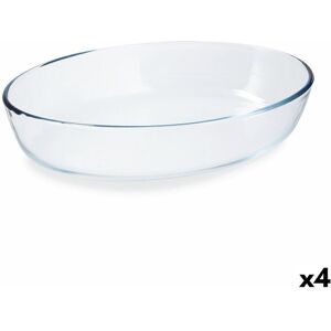 Ovn Fad Pyrex Classic Oval 30 x 21 x 7 cm Gennemsigtig Glas (4 enheder)