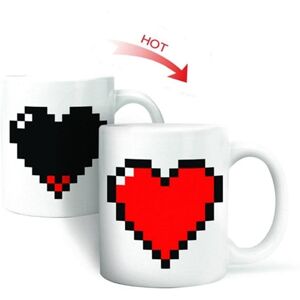 shopnbutik Creative Heart Magic Temperature Changing Cup Color Changing Chameleon Mugs Heat Sensitive Coffee Tea Milk Cup